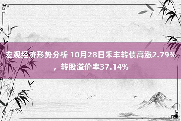 宏观经济形势分析 10月28日禾丰转债高涨2.79%，转股溢价率37.14%