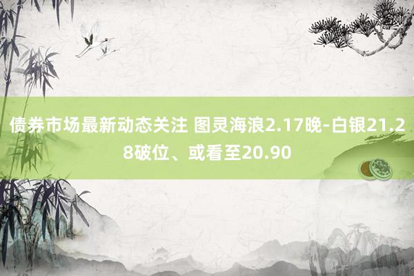 债券市场最新动态关注 图灵海浪2.17晚-白银21.28破位、或看至20.90