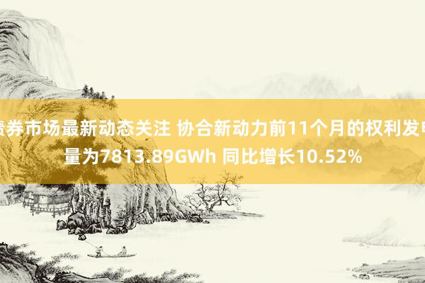 债券市场最新动态关注 协合新动力前11个月的权利发电量为7813.89GWh 同比增长10.52%