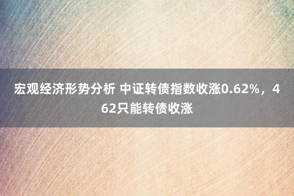 宏观经济形势分析 中证转债指数收涨0.62%，462只能转债收涨