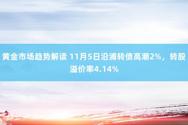 黄金市场趋势解读 11月5日沿浦转债高潮2%，转股溢价率4.14%