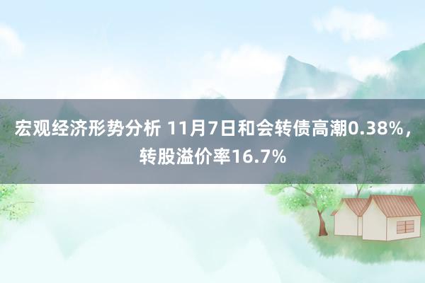 宏观经济形势分析 11月7日和会转债高潮0.38%，转股溢价率16.7%