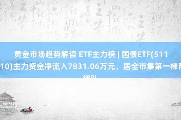 黄金市场趋势解读 ETF主力榜 | 国债ETF(511010)主力资金净流入7831.06万元，居全市集第一梯队