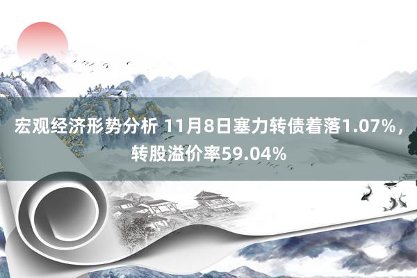 宏观经济形势分析 11月8日塞力转债着落1.07%，转股溢价率59.04%