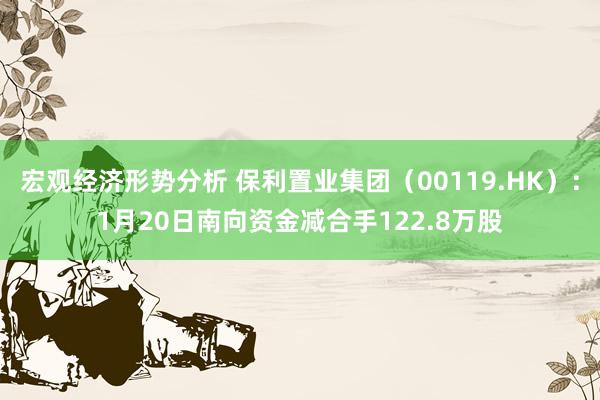 宏观经济形势分析 保利置业集团（00119.HK）：1月20日南向资金减合手122.8万股