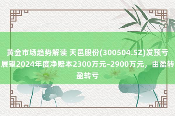 黄金市场趋势解读 天邑股份(300504.SZ)发预亏，展望2024年度净赔本2300万元–2900万元，由盈转亏