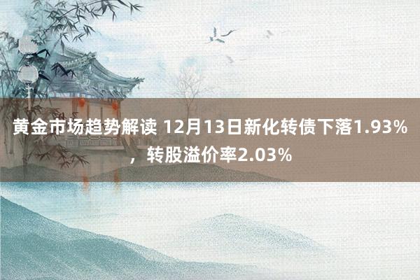 黄金市场趋势解读 12月13日新化转债下落1.93%，转股溢价率2.03%