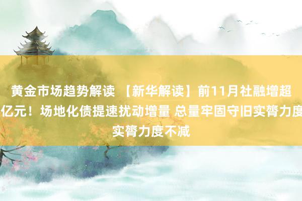 黄金市场趋势解读 【新华解读】前11月社融增超29万亿元！场地化债提速扰动增量 总量牢固守旧实膂力度不减