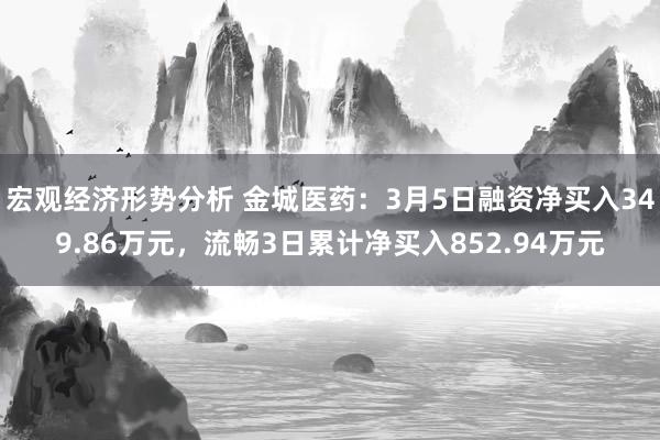 宏观经济形势分析 金城医药：3月5日融资净买入349.86万元，流畅3日累计净买入852.94万元