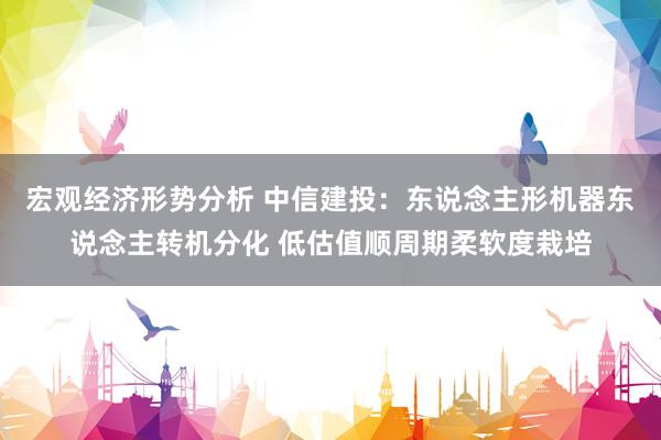 宏观经济形势分析 中信建投：东说念主形机器东说念主转机分化 低估值顺周期柔软度栽培