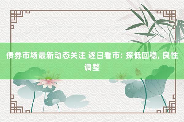 债券市场最新动态关注 逐日看市: 探低回稳, 良性调整