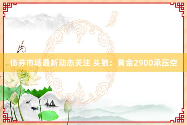 债券市场最新动态关注 头狼：黄金2900承压空