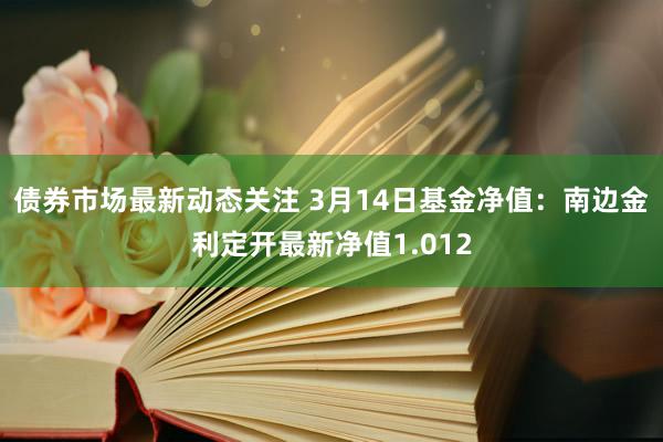 债券市场最新动态关注 3月14日基金净值：南边金利定开最新净值1.012