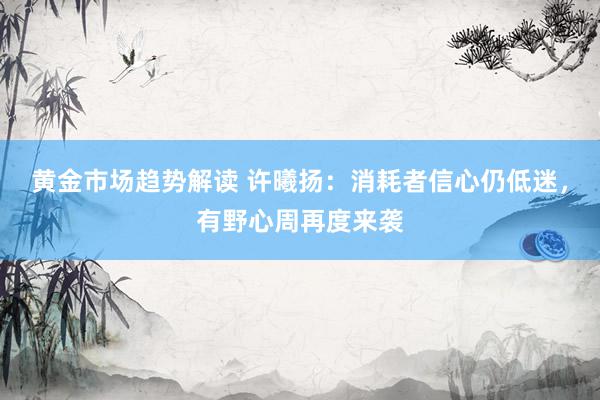 黄金市场趋势解读 许曦扬：消耗者信心仍低迷，有野心周再度来袭